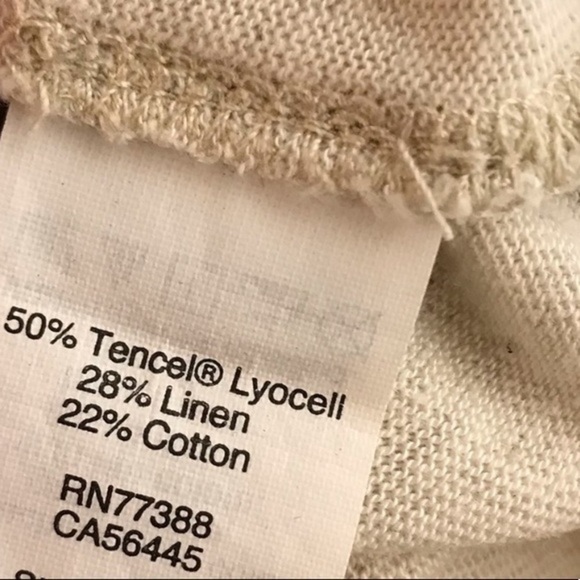 Madewell Side Tie Long Sleeve Shirt M cream heathered - Picture 3 of 6